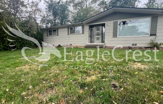 Two Bedroom, One Bathroom House with Fenced Yard and Double Car Garage