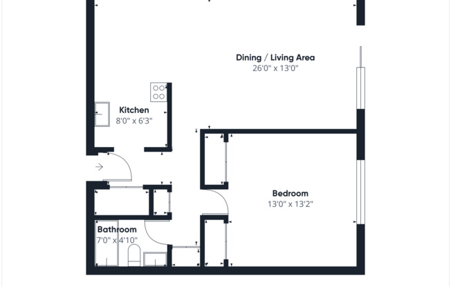 1 bed, 1 bath, 689 sqft, $1,545, Unit 14-103