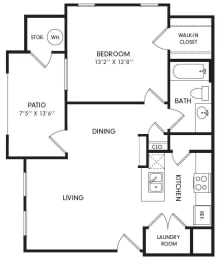 1 bed, 1 bath, 702 sqft, $1,048