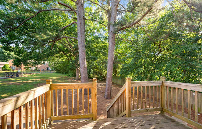 Deck and Trees at Arbors at Smyrna, Smyrna, GA