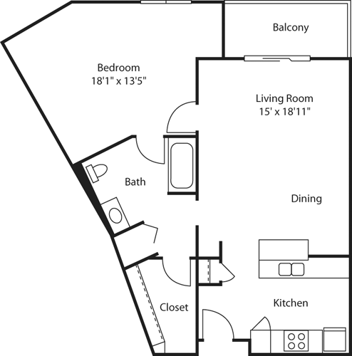 1 bed, 1 bath, 850 sqft, $2,359, Unit 308E