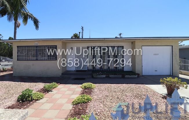 Spacious 5-Bedroom, 2.5 Bath Gated Home in San Diego!