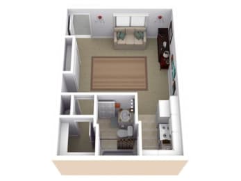 1 bed, 1 bath, 375 sqft, $915