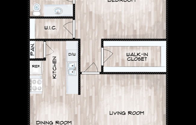 1 bed, 1 bath, 700 sqft, $1,199