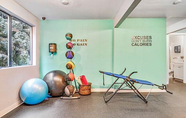 Beacon View Apartments Fitness Center and Yoga Equipment