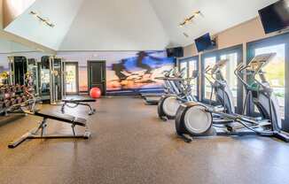 State-of-the-Art Resident Gym with Cardio and Weight Training Equipment at Ashford Green, NC 28262