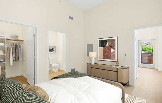 Bedroom with Hard Surface Flooring