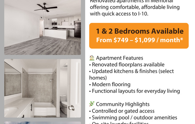 1 bed, 1 bath, 670 sqft, $949, Unit 106