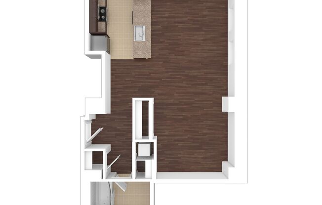 Studio, 1 bath, 671 sqft, $2,115, Unit M-0204