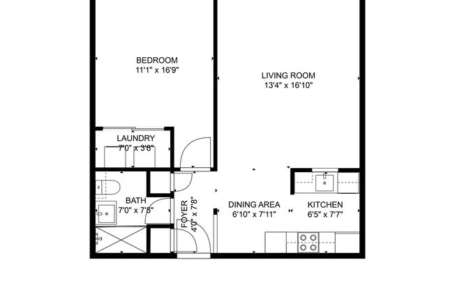 1 bed, 1 bath, $1,239