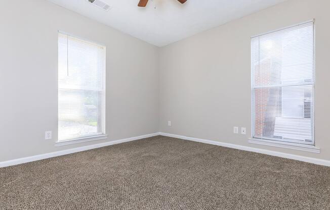 a room with a large window