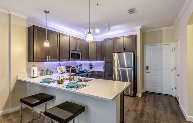 Kitchen at The Oasis at 301 Luxury Apartment Homes, Florida