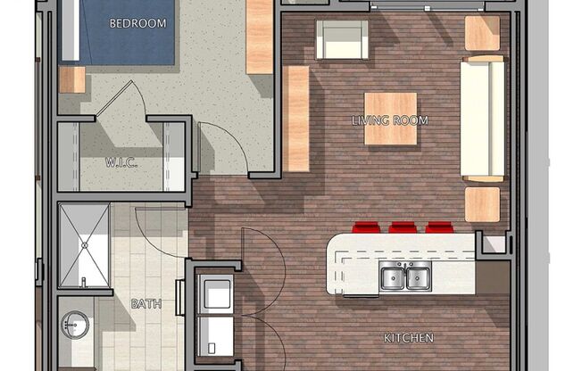 1 bed, 1 bath, 735 sqft, $1,805, Unit 7710-403