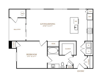 1 bed, 1 bath, 875 sqft, $1,693