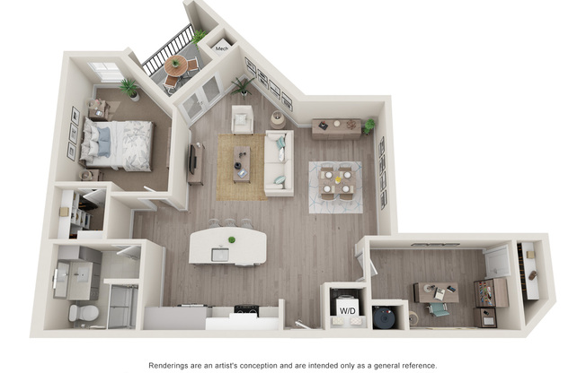 1 bed, 1 bath, 862 sqft, $2,245