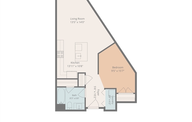 1 bed, 1 bath, 650 sqft, $2,850, Unit 415
