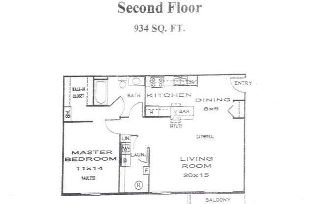 1 bed, 1 bath, 934 sqft, $1,299