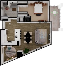 1 bed, 1 bath, 975 sqft, $2,779