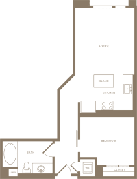 1 bed, 1 bath, 639 sqft, $2,907