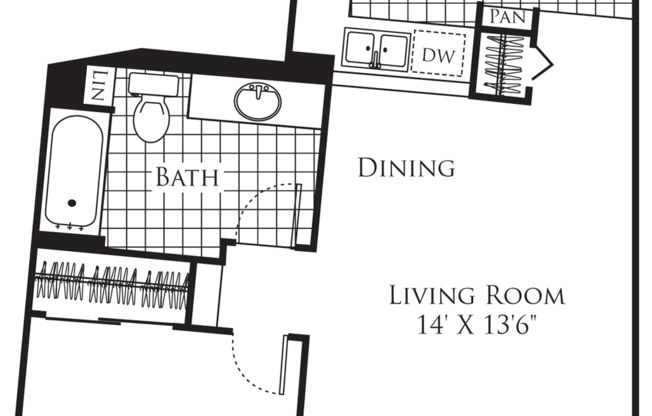 1 bed, 1 bath, 627 sqft, $2,240, Unit 229