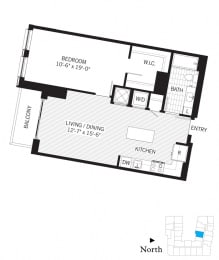 1 bed, 1 bath, 777 sqft, $2,698