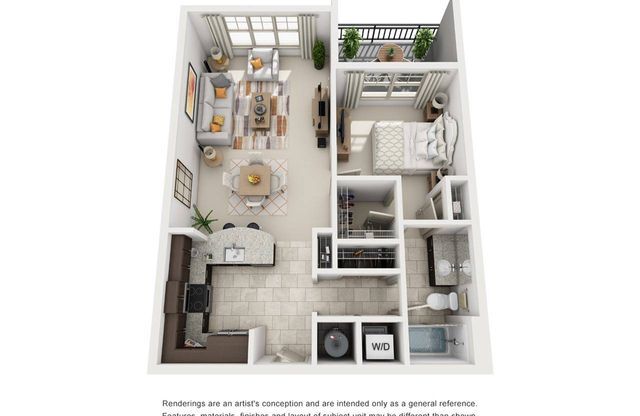 1 bed, 1 bath, 871 sqft, $1,621