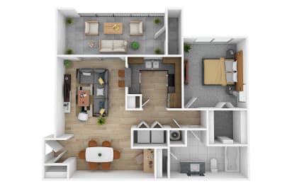 1 bed, 1 bath, 787 sqft, $1,125