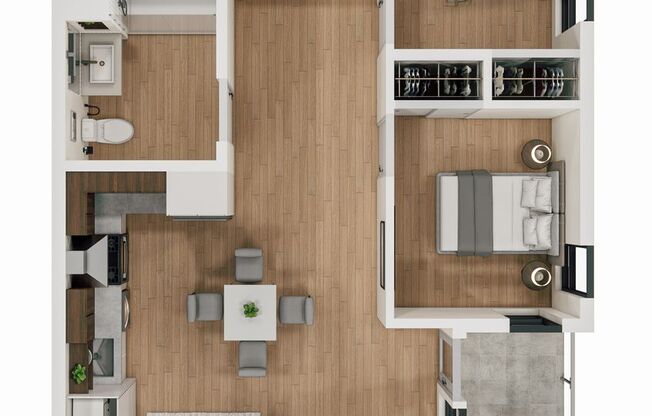 2 beds, 1 bath, $3,995, Unit 810