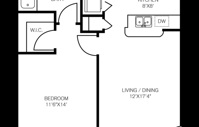 1 bed, 1 bath, 649 sqft, $999
