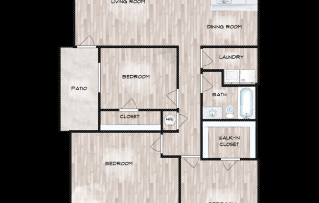 3 beds, 2 baths, 1,355 sqft, $1,925