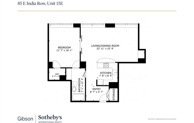 1 bed, 1 bath, 880 sqft, $4,200, Unit 15E