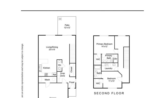 2 beds, 2 baths, 1,630 sqft, $2,895, Unit 11235