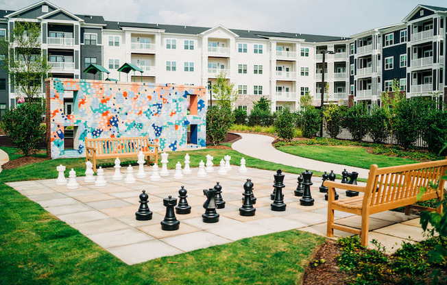 Outdoor Chess Game at The Roseberry, Columbia, SC
