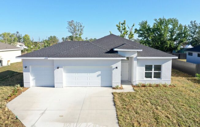 Be the first to rent this one year old new construction 4 bed 2 baths fenced backyard  3-CAR GARAGE home