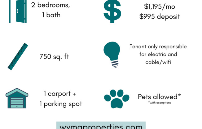 2 beds, 1 bath, 750 sqft, $1,245, Unit Wait List