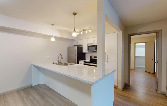 a room with a wood floor