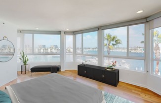 Bedroom with View  at Esprit Apartments, California, 90292