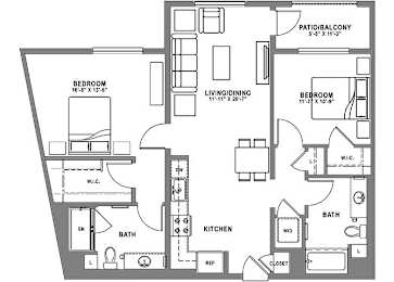 2 beds, 2 baths, 1,164 sqft, $3,793