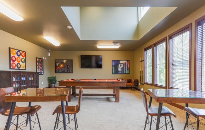 Media Room with Pool Table