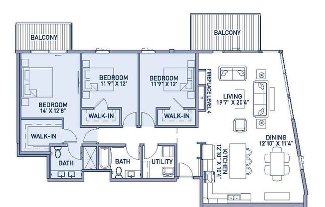 3 beds, 2 baths, 1,752 sqft, $3,475, Unit 224