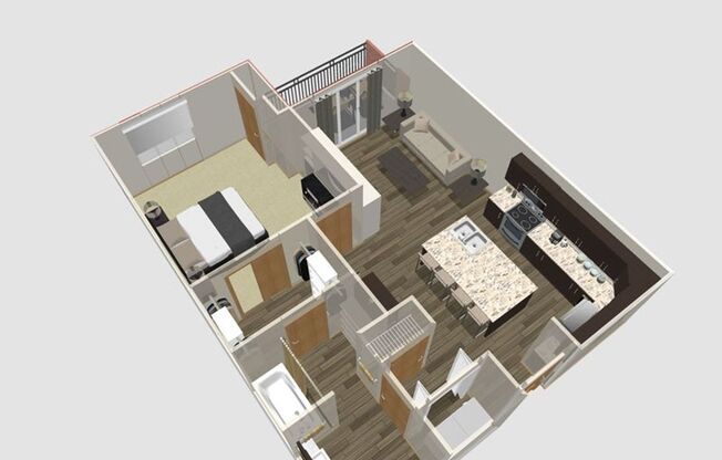 1 bed, 1 bath, 821 sqft, $1,765, Unit 104-313