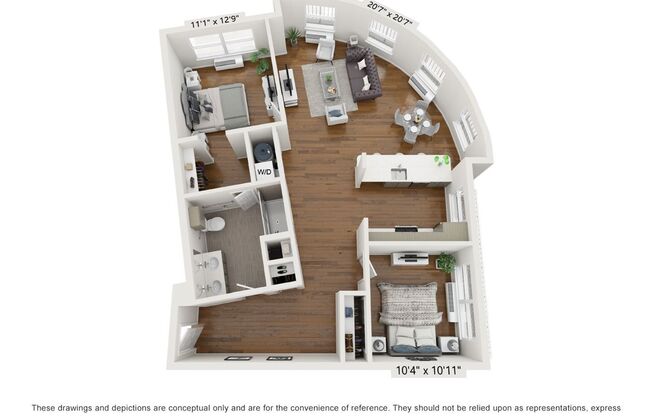 2 beds, 1 bath, 1,153 sqft, $2,995, Unit 4135