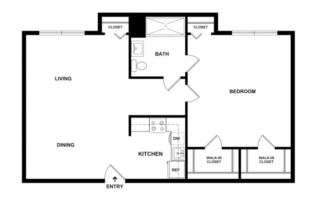 1 bed, 1 bath, 577 sqft, $1,150