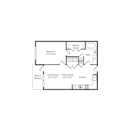 1 bed, 1 bath, 700 sqft, $1,210