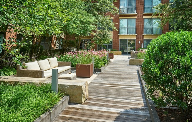 Landscaped Courtyard With Numerous Seating Areas