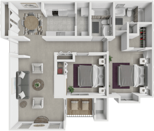 2 beds, 2 baths, 1,160 sqft, $1,600