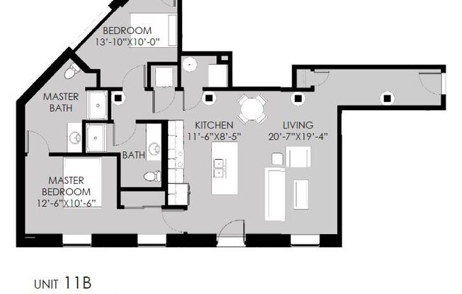 2 beds, 2 baths, 1,164 sqft, $2,250, Unit 111