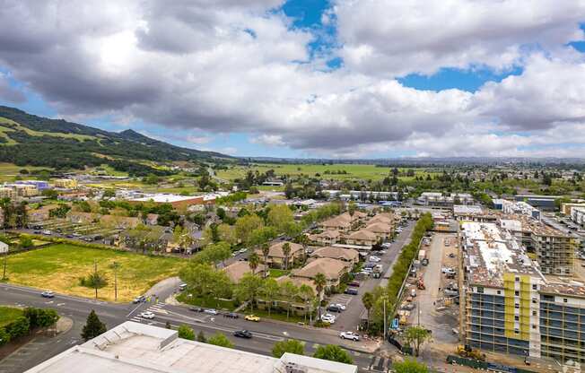 a view of a city from the roof of a building at THE MEADOWS, Santa Rosa