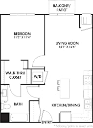 1 bed, 1 bath, 709 sqft, $1,535