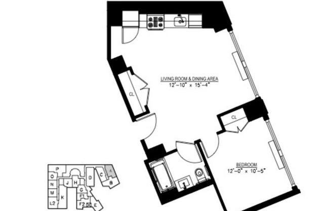 1 bed, 1 bath, $4,300, Unit 8A